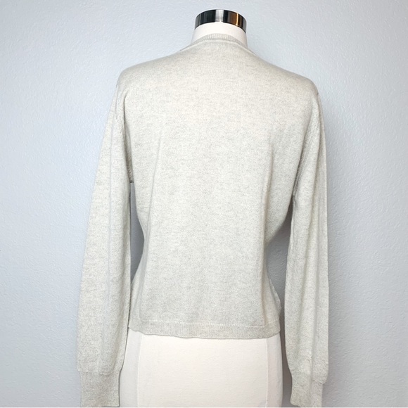 Of Course Women's Heather Beige Lightweight Crew Neck Sweater Size M - Picture 3 of 6